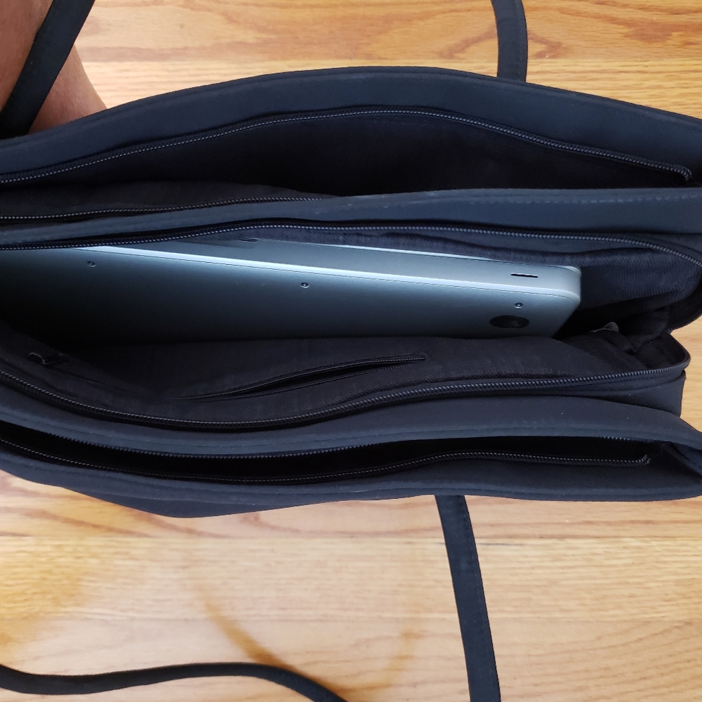 Apostrophe Black Nylon Computer Bag - image 5